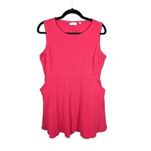 New York & Co. Pink A-Line Dress with Pockets Women's Size Large